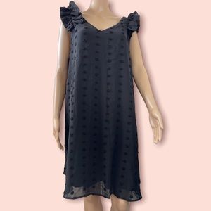 Jodifl Women’s Summer Sleeveless V-Neck knee high dress-size large with texture